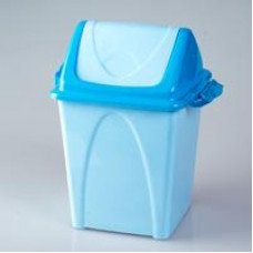 Ведро для мусора Премиум, 7.5 л, голубое, пластик, артикул Т164