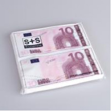 Салфетка бумажная Евро 10, 33*33 см, 2-х слойная