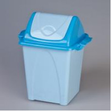 Ведро для мусора Премиум, 5 л, голубое, пластик, артикул Т163