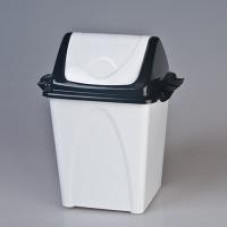 Ведро для мусора Премиум, 7.5. л, мраморно-черное, пластик, артикул Т164