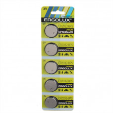 Батарейка, Ergolux, CR2032 BL-5