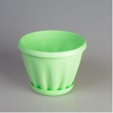 Горшок для цветов пласт Знатный зелен 110 с под 0,45л М300З