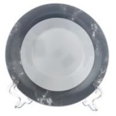 Тарелка суповая d=21,5 см серый мрамор 6/48