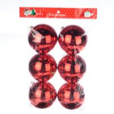 Новогоднее украшение, елочное шары 10см, красный уп6шт, 3L10603-3 №25