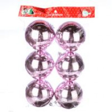 Новогоднее украшение, елочное шары 10см, розовый уп6шт, 3L10603-4 №29
