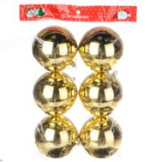 Новогоднее украшение, елочное шары 10см, золотой уп6шт, 3L10603-5 №28