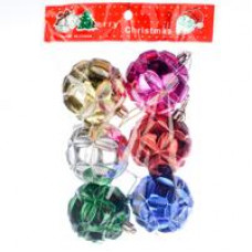 Новогоднее украшение, елочное шары 6см, цветные уп6шт, 3L6613 №32