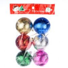 Новогоднее украшение, елочное шары 6см, цветные уп6шт, 3L6619 №31
