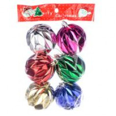 Новогоднее украшение, елочное шары 6см, цветные уп6шт, 3L6629 №30