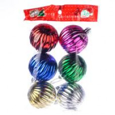 Новогоднее украшение, елочное шары 6см, цветные уп6шт, 3L6602 №13