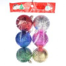 Новогоднее украшение, елочное шары 6см, цветные уп6шт, 3L6612 №33
