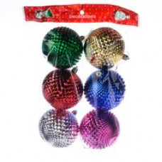Новогоднее украшение, елочное шары 8см, цветные уп6шт, 3L8612 №18