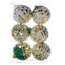 Новогоднее украшение, елочное шары 7см, цветные в коробке уп6шт, 23ES06V-158 №9