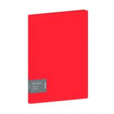 Папка с 10 вкладышами Berlingo Soft Touch , 17мм, 700мкм, красная, с внутр. карманом