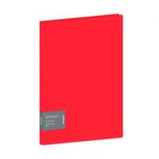Папка с 20 вкладышами Berlingo Soft Touch , 17мм, 700мкм, красная, с внутр. карманом