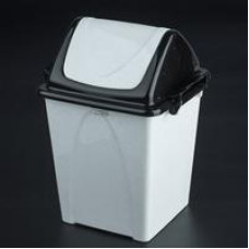 Ведро для мусора Премиум, 5 л, мраморно-черное, пластик, артикул Т163