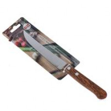 Нож кухонный металлический №4 прямой, 5 , деревянная ручка, на блистере