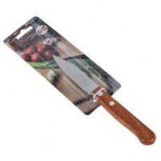 Нож кухонный металлический №1 для овощей, 3 , деревянная ручка, на блистере