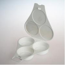 Контейнер для приготовления яиц в СВЧ, пластик, глазунья, П-84 №188